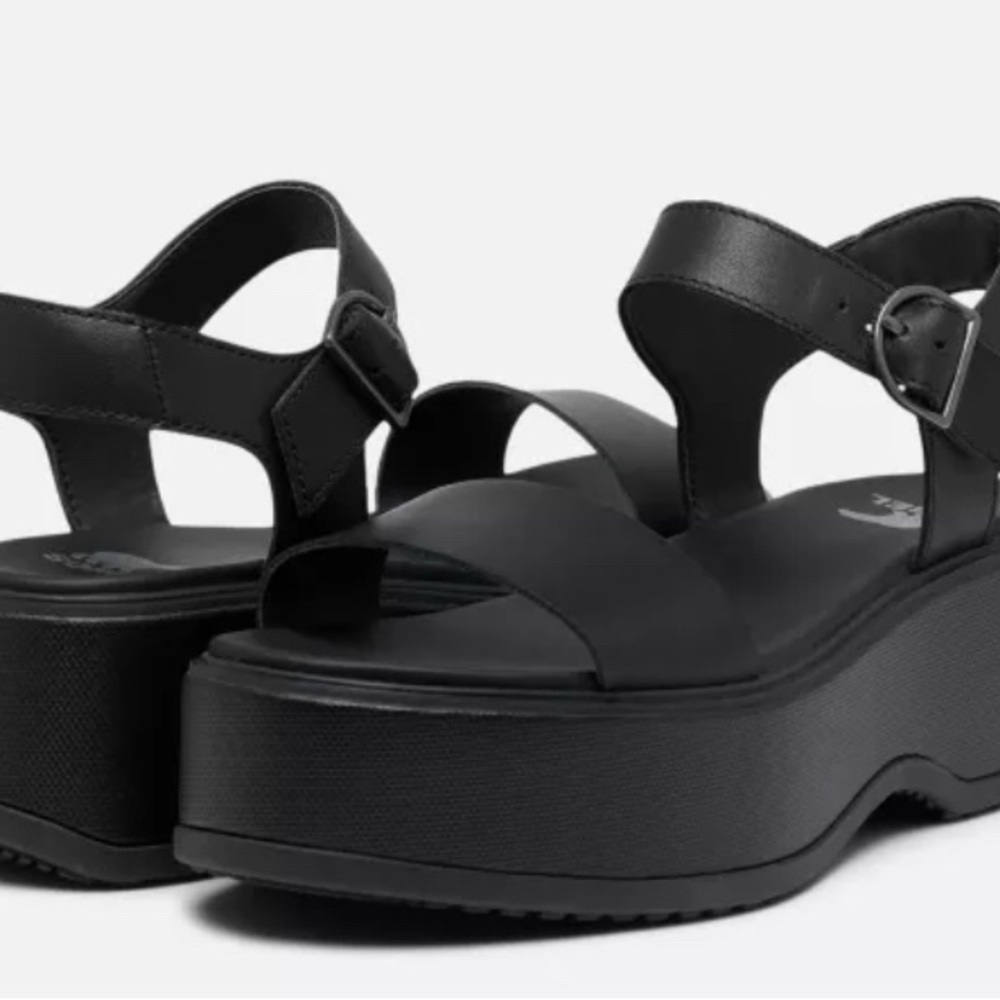 Sorel Black Platform Sandals DAYSPRING sz 6